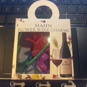 Hahn Family Wines Multi-Color Flower Wine Charms- Set of 6